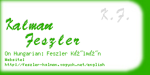 kalman feszler business card